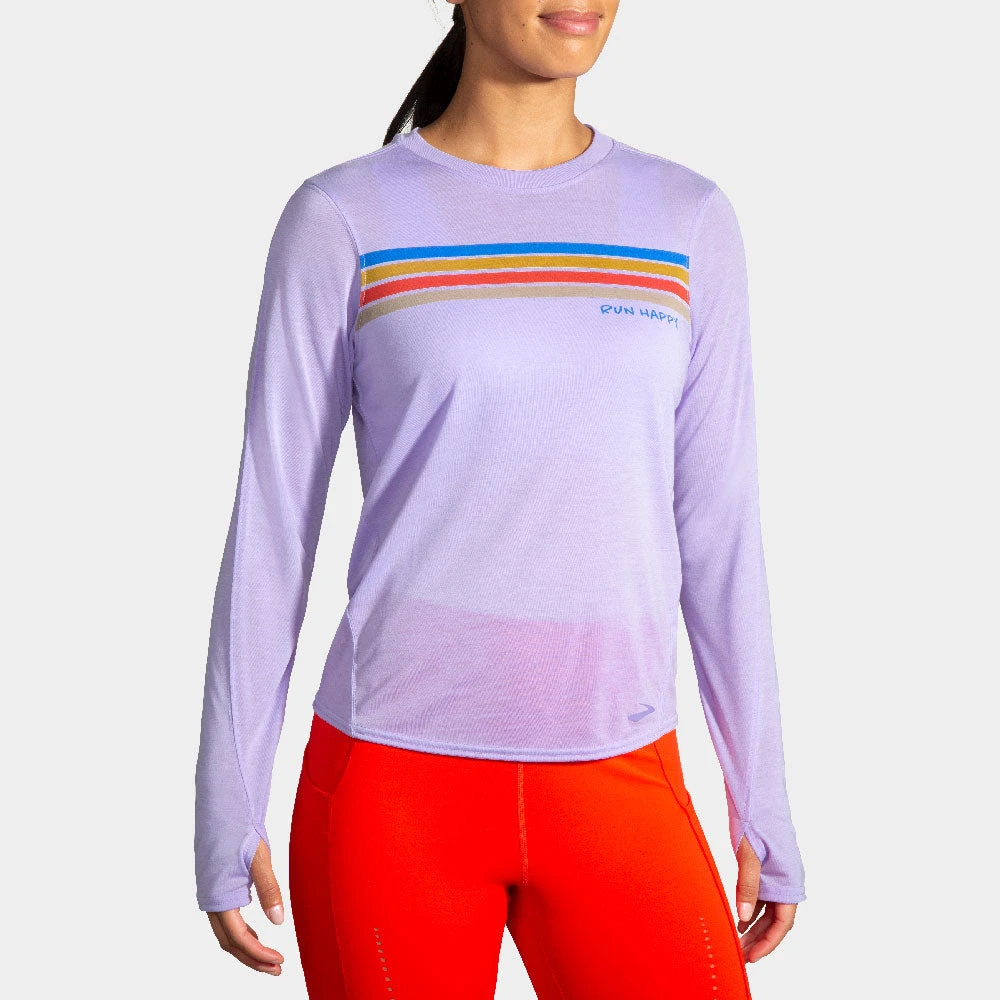 Brooks Distance Graphic Long Sleeve Women's 13 Brooks Distance Graphic Long Sleeve Women's - Image 11